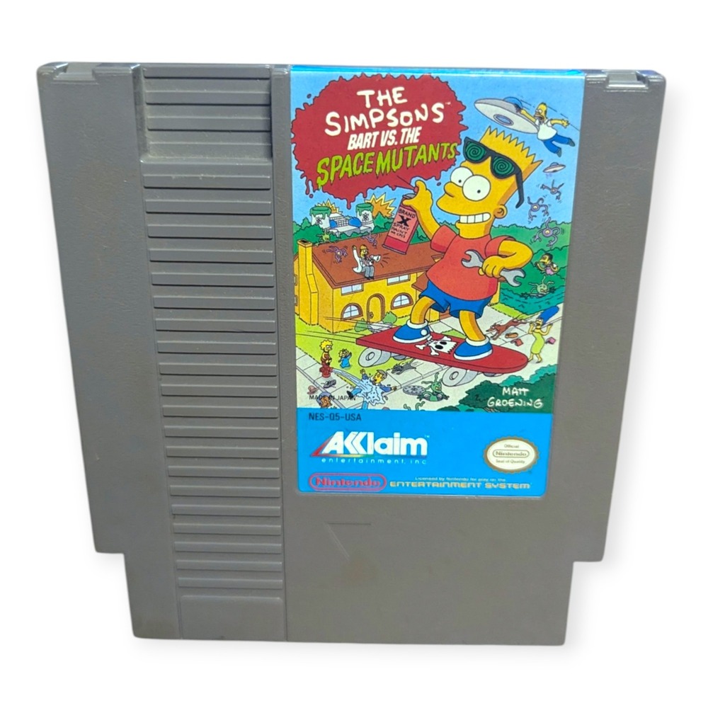 The Simpsons Bart vs the Space Mutants Nintendo NES Game Cartridge
